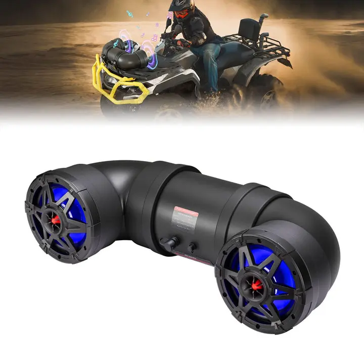 KEMIMOTO ATV Bluetooth Speaker 6.5" Sound Bar with RGB Lights for Polaris Can-Am