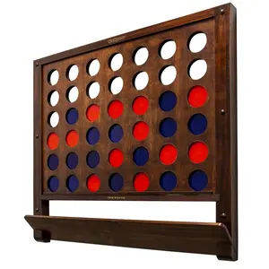 GoSports Wall-Mounted Giant 4-in-a-Row Game - Brown
