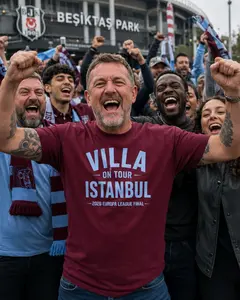 Aston Villa Europa League Final 2026 Shirt, Villa On Tour Istanbul Tee, AVFC Fan T Shirt, Football Final Merch