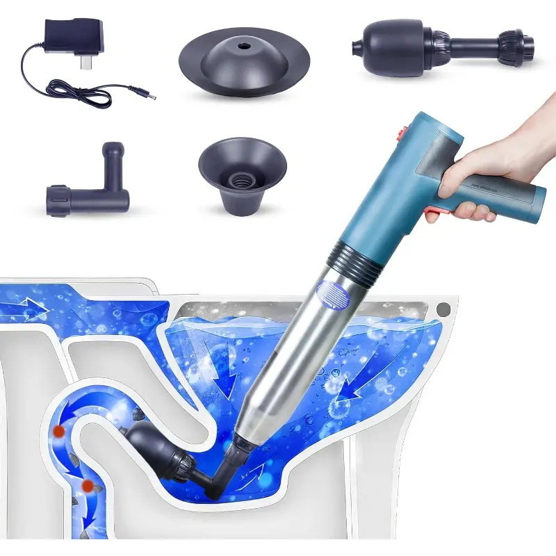 Electric Toilet Plunger, Drain Clog Remover, Air Plunger, Plungers for Bathroom Home Improvement – Powerful High-Pressure Toilet and Sink Clog Solution