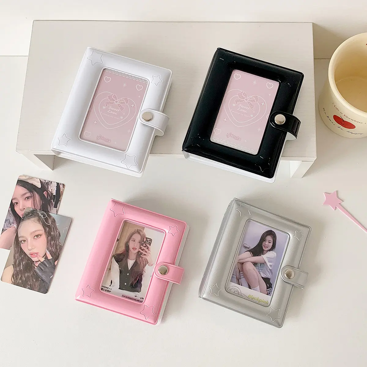 3 inch Polaroid Photo Album book with 40 pockets small photocard album kpop photo protector Mini Storage Book photos Organizer [Gifts ]