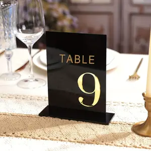 Acrylic Wedding Number Cards, Party Table Name Signs, Banquet Decoration, Elegant Event Decor, Perfect for Weddings and Parties
