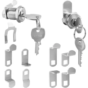 2 Pack Keyed Alike Mailbox Locks with Key, Replacement Cam Locks for Mail Boxes, Cabinets and File Cabinets, Fits Almost All Locking Mail Boxes (S4573 & MP4945)