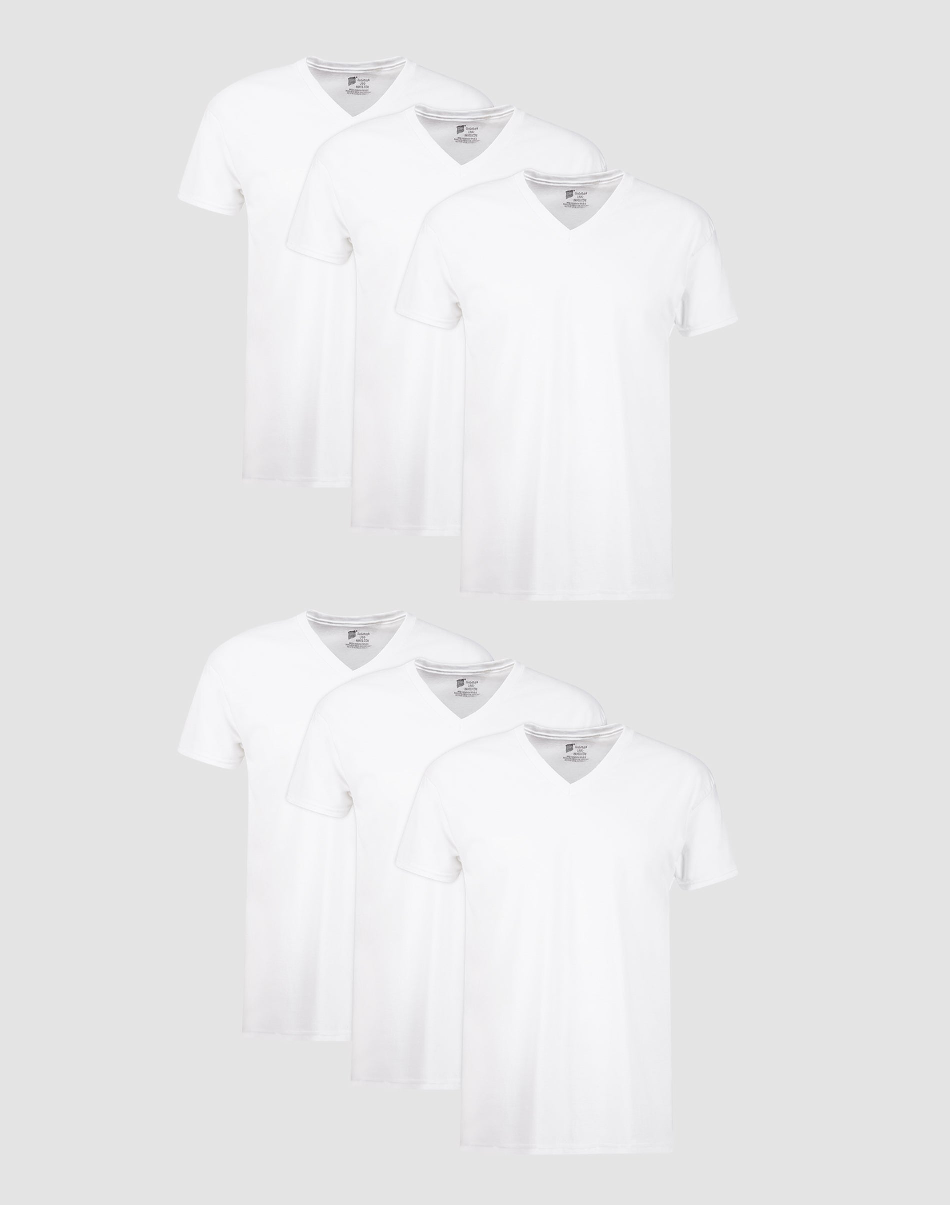 Hanes Men's Undershirt Pack V-neck Moisture-wicking Cotton With Odor Control 6-pack Underwear Multi Comfortable Fit Soft Stretch Fabric Breathable 777