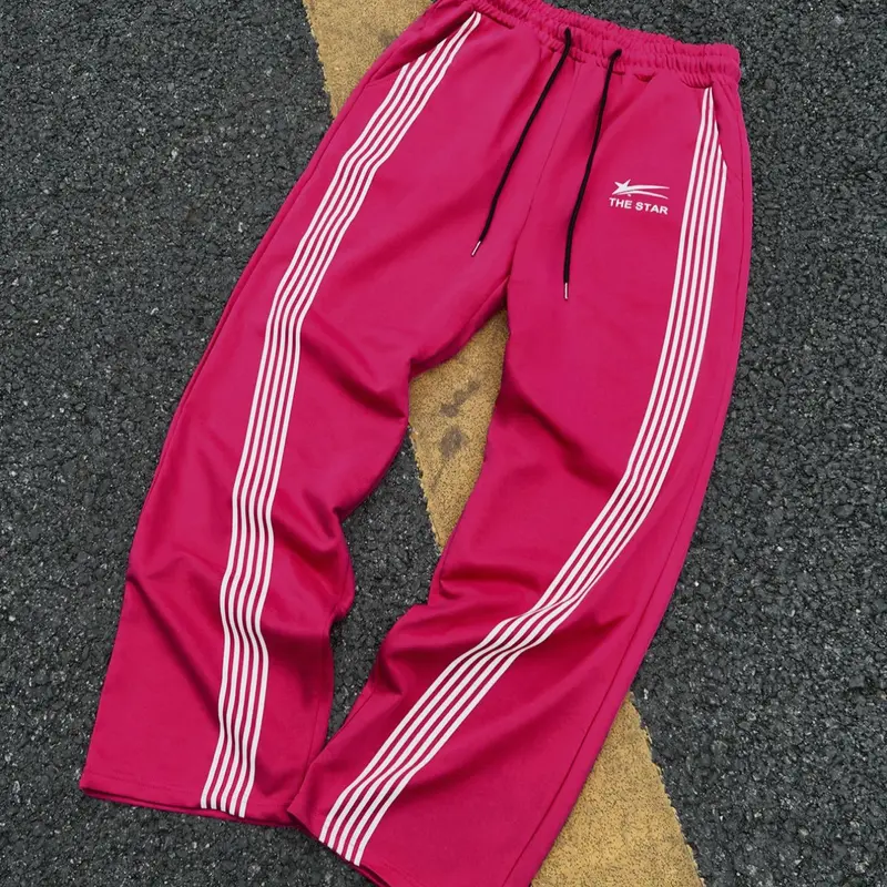 Unisex Striped Trim Sweatpants, Casual Sporty Comfy Breathable Jogger Pants for Daily Wear, Unisex Bottoms for All Seasons, Activewear, Athleisure Style Pants, Athleisure Fitness Bottoms