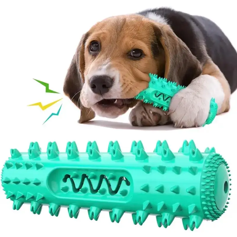 Interactive Squeaky Dog Toy for Aggressive Chewers – Durable Rubber Teething Toy with Sound – Dental Care Chew Toy for Medium & Large Breeds