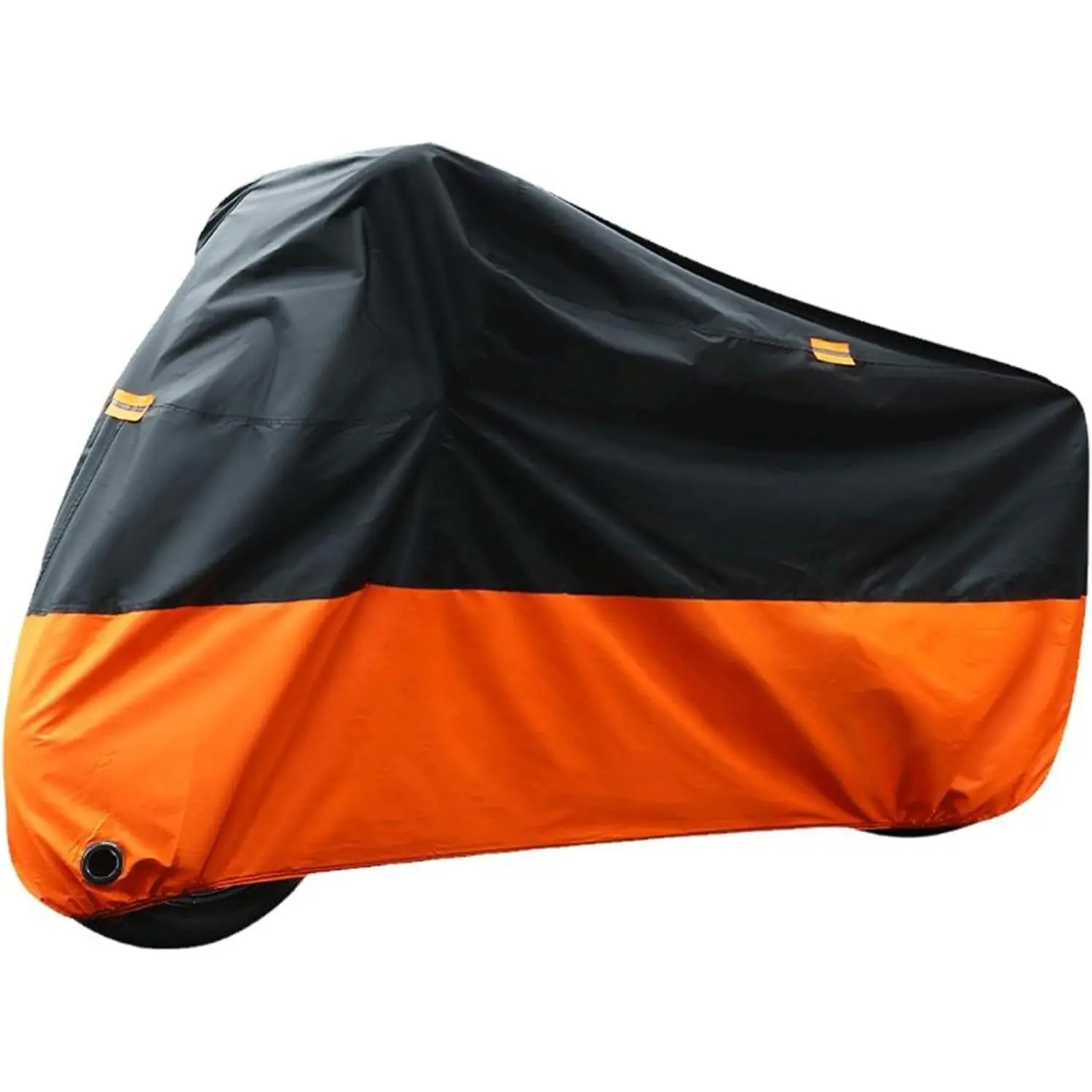Motorcycle Cover Waterproof for Harley Davidson Street Glide Touring XXXL Orange | Windproof UV dustproof cover. Heavy duty tear resistant 210D Oxford Reflective strips Lock hole design XXXL Motorbike Covers