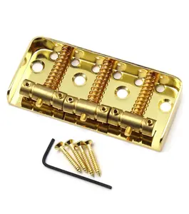 Warmtone Custom Guitars Top Loader Tele/Strat Hybrid Bridge-3 Brass Saddles-Gold