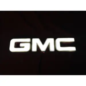 Illuminated LED GMC Badge, GMC badges, suitable for 2007 - 2013 GMC Sierra Lightweight series, 2007 - 2014 Yukon/Yukon XL 1500/2500, 2007 - 2016 Acadia, 2004 - 2012 Canyon, and 2003 - 2014 Savana. The size of the front grille badge: 13.46*2.99 in.