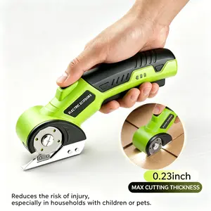 BoltWay Cordless Electric Scissors,Rechargeable Box Cutter with Stainless Steel Blade,Safety Lock USB Charging Max Cutting Thickness 0.23 Inch Lightweight Portable Cutting Tool for Cardboard,Plastic,Leather CarpetHome DIY,Packaging Warehouse Use