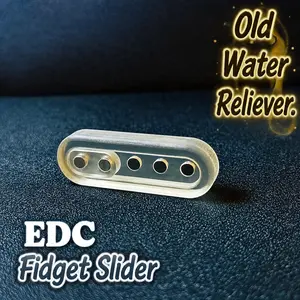 Ice Clear Magnetic Fidget Coin, EDC Haptic Clicker Desk Toy for Stress Relief, Card Slide Office Focus Toy for Adults