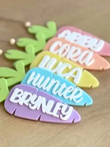 Easter Basket Carrot Tag | Personalized Carrot Easter Basket Tag | Bunny Egg Basket Tag | Easter Basket Name Tag | Personalized Basket Tag