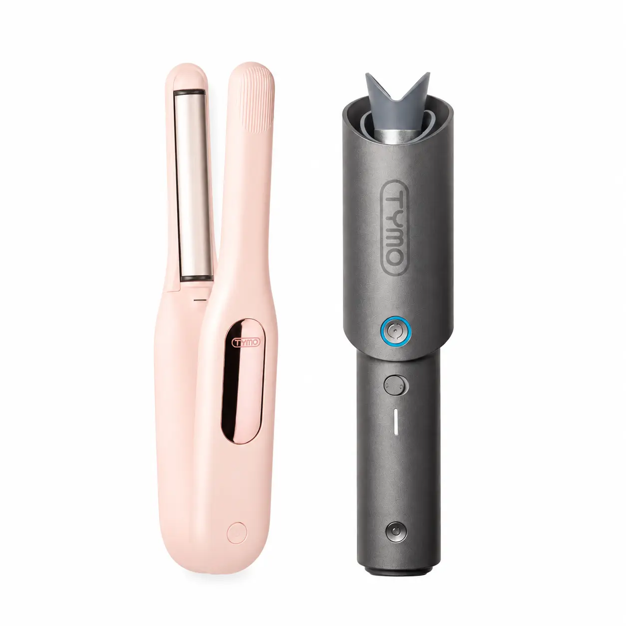 【Live Only】TYMO ClamGo Mini & Curlgo Eco Cordless Hair Styling Bundle - Portable Flat Iron & Automatic Curling Iron, 2-in-1 Straightener & Curler, Rechargeable Travel Hair Tools for Effortless Curls & Sleek Styles,toolupgrade