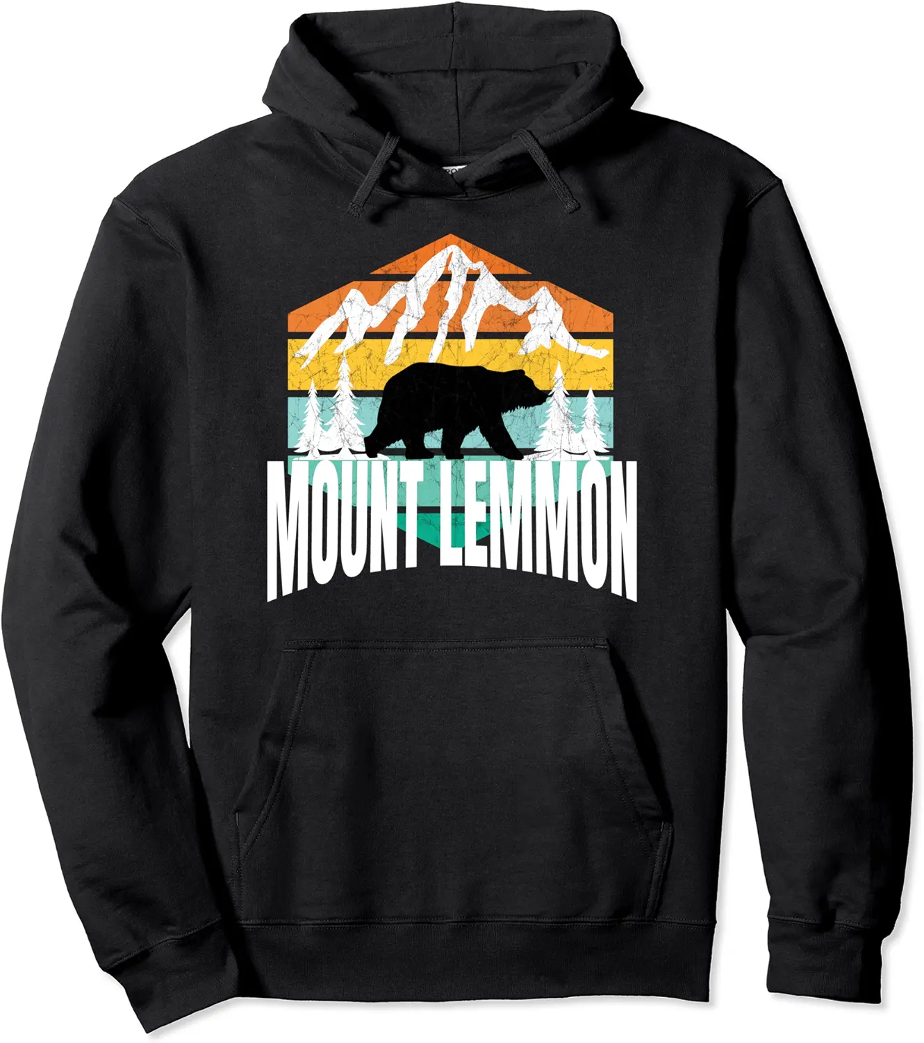 Mount Lemmon AZ Bear Retro Hexagon Classic Black Bear Classy Pullover Hoodie - Alizejaqua Shop 69B0BM1HBWNZ
