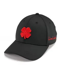 Premium Clover 24 Black Fitted Performance Hat