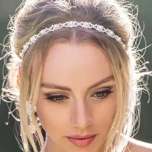 Elegant Minimalist Headband with Imitation Pearls and Rhinestones, Perfect for Weddings, Parties, Holidays, Easy to Wear