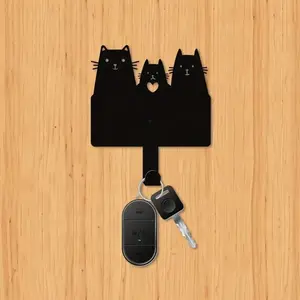 CIFbuy Creative Cat Key Holder Wall Hooks, Cute Key Organizer Rack for Home Decor