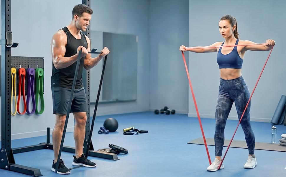 Richland Pull Up Bands, Resistance Bands Set,5-Level Elastic Pull Up Assistance Bands Set for Full Body Training, Fitness, Physical Therapy, Home & Gym Workout