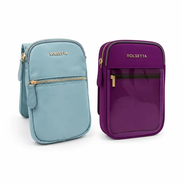 BOLSETTA Men's Sporty Hip Pack and Clear-Front Magnetic Hip Bag Bundle - Nylon Blend, RFID Block, Companion for Events