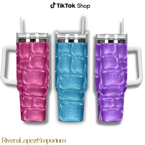 Cool Crush IceCube Tumbler, Super Solid Squish Printed 3D Effect Tumbler, 3D Visual Printed Graphic Hard Tumbler, Travel Mug, Cube Mug