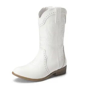 Dream Pairs Kids Embroidery Western Cowboy Boots Dream Pairs Kids Embroidery Western Cowboy Boots