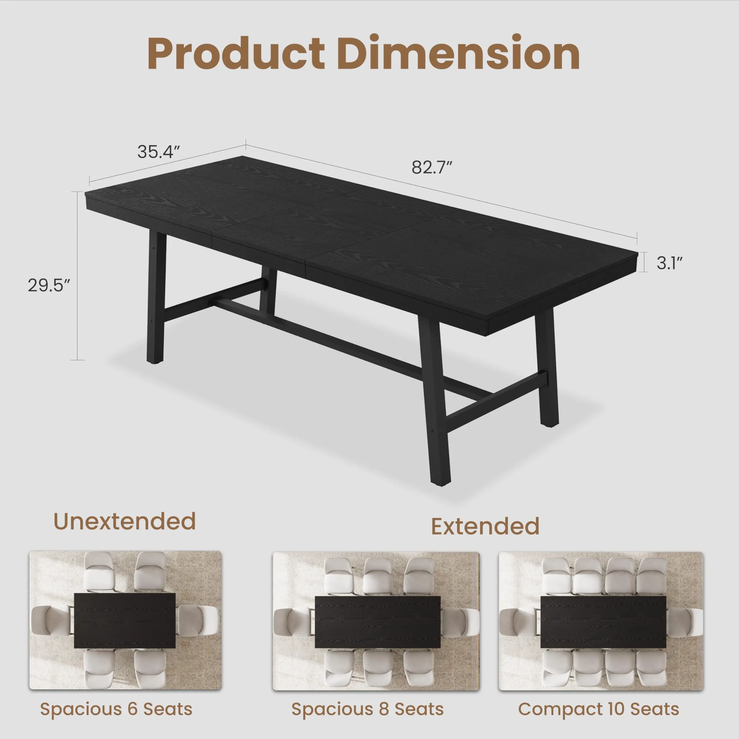 Black-86.6*35.4*30 inch