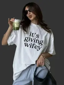 Its Giving Wifey Fitted T-Shirt - Bride to Be Shirt, Newlywed Tee,  Engagement Gift, Honeymoon Outfit, Wedding Day T-Shirt, Wifey Vibes, Bride, Womenswear