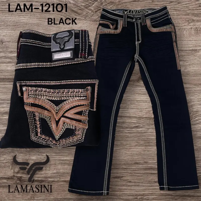 Pantalon Vaquero Lamasini Denim Modern Boot Jeans for Men
