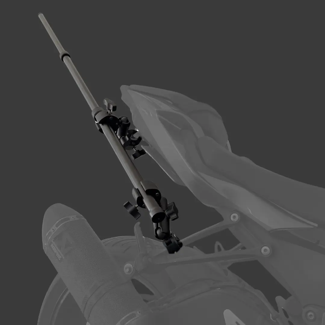 Hyper-Stable Dual-Point 360º Extendable Selfie Stick for Motorcycles