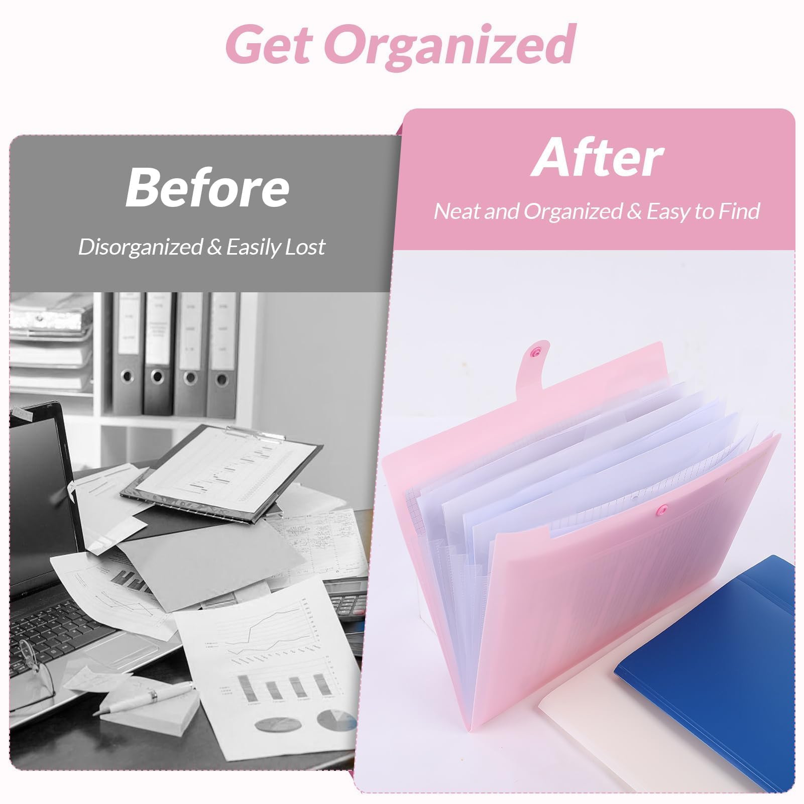 SKYDUE 8-Pocket Portable Accordion File Organizer, Expandable Document Receipt Holder for Office, School Use,back to school,back to school shopping,back to school haul,college school supplies