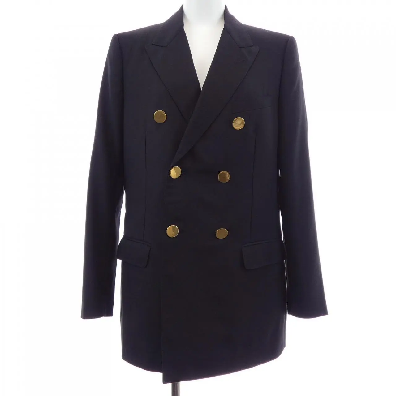 Pre-owned Celine Others Small Leather Goods Double Breasted Long Blazer Jacket