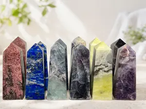 Natural Crystal Towers, Choice of Polished Gemstone Points, Obelisk 4-Sided