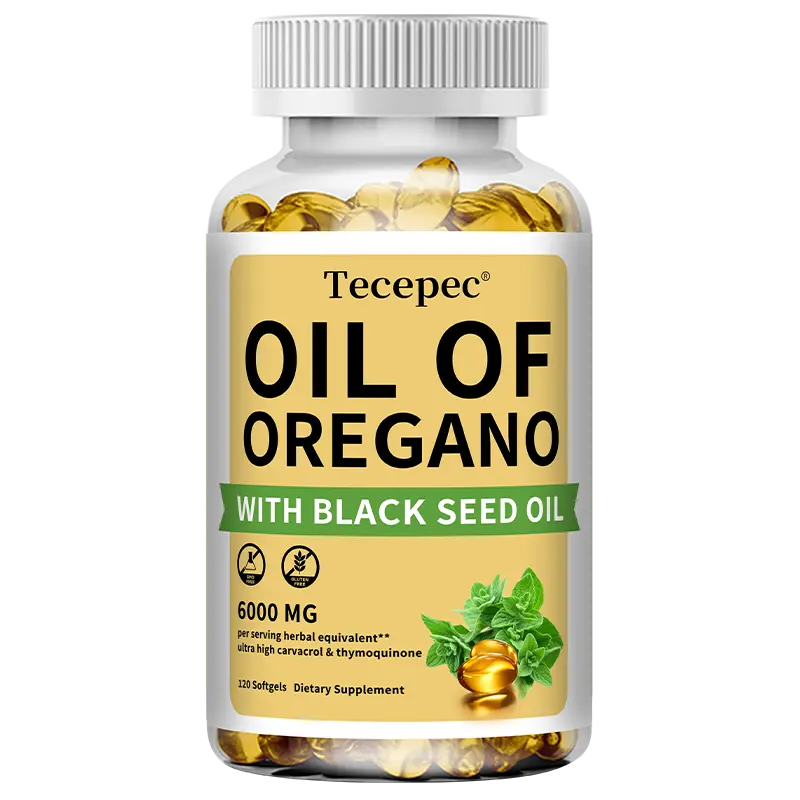 Tecepec Oil Oregano health supplement, supports immune health and gut health, 120 capsules.