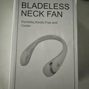 ICESTONE Foldable Portable Neck Fan with LCD Display，Portable Hands Free Fan，Mini Rechargeable Fan，Bladeless Neck Fan，Small Neck Air Conditioner，360° Airflow Strong Cooling，Bladeless Mute 3 Speeds，for Indoor Outdoor Home Office Travel Sports