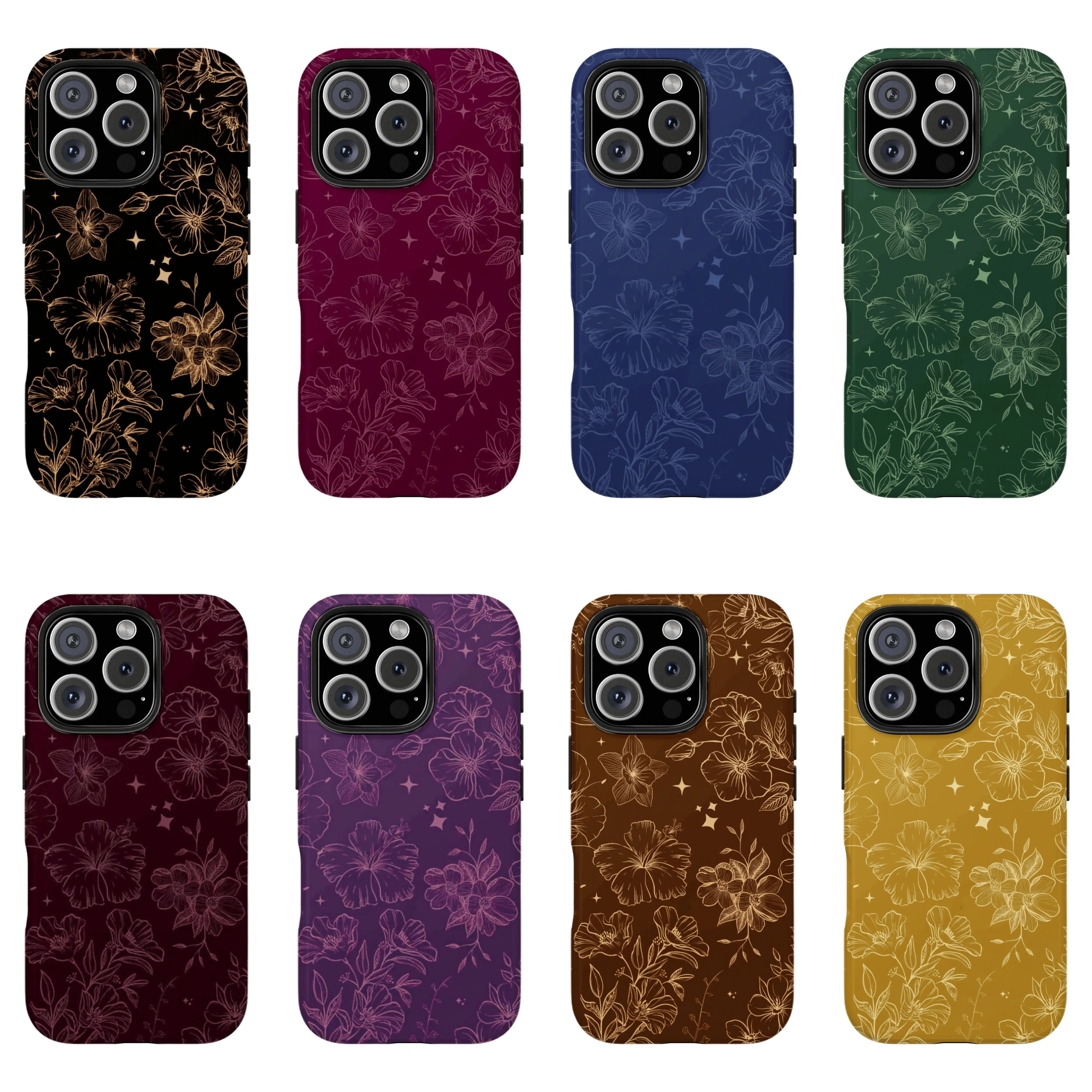 Flower Starburst Pattern Phone Case, Durable Dual-Protective Cover,phone Case Suitable for Iphone 11/12/13/14/15/16/17 Pro Promax Plus Air and Samsung S22/S23/S24/S25 Plus Ultra Fe