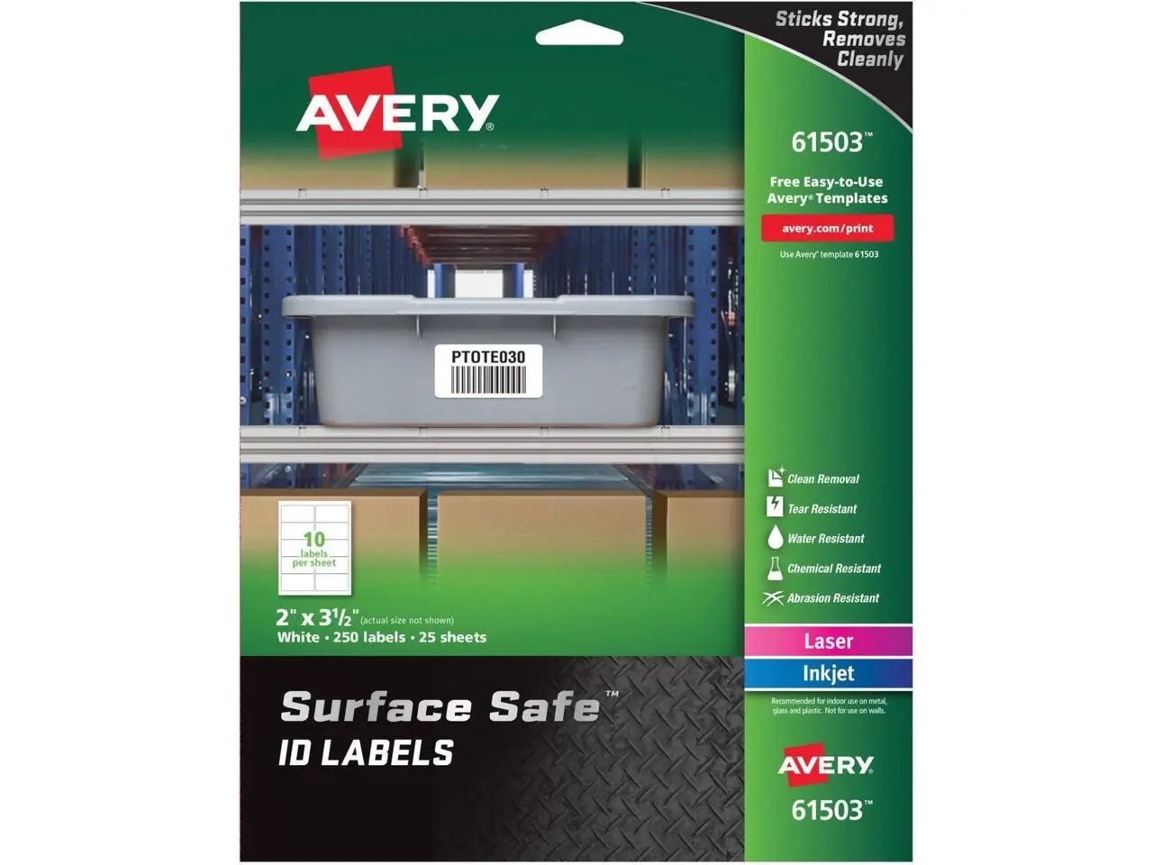 Avery&reg Surface Safe ID Labels