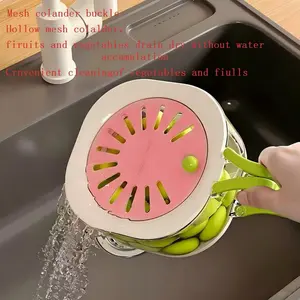 Multi-Functional Covered Splash-Proof Vegetable Basket, Foldable Handle Fruit Tray, Refrigerator Storage Box, Kitchen Essential