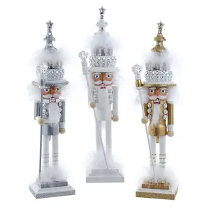 Hollywood Nutcracker™ Gold, White & Silver Tree Hat Nutcracker