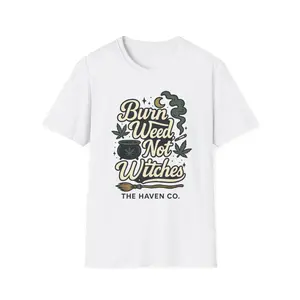 Burn Weed, Not Witches – High Spirit Statement Tee Cotton Fabric