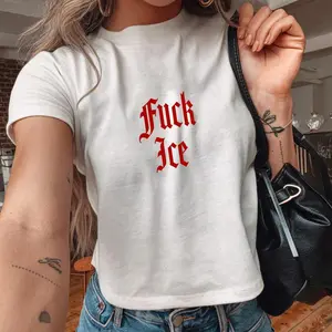 Abolish ICE Baby Tee, Fuck ICE Crop Top, Chinga la Migra Women's Tee, LA Ice Protest, Foxtrot Delta Tango, Resistance Shirt, Social Justice