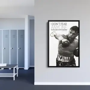 Inspirational Boxing Quote Wall Art, Black and White Art Print, Champion Mentality Poster, Sports Motivation Decor, Home Gym Printable Art, Men Gift Idea