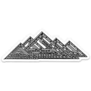 4"x1.5" Speed Square Smoky Mountains Sticker - Perkins Builder Brothers