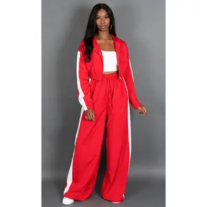 Chill Day Tracksuit - Red & White