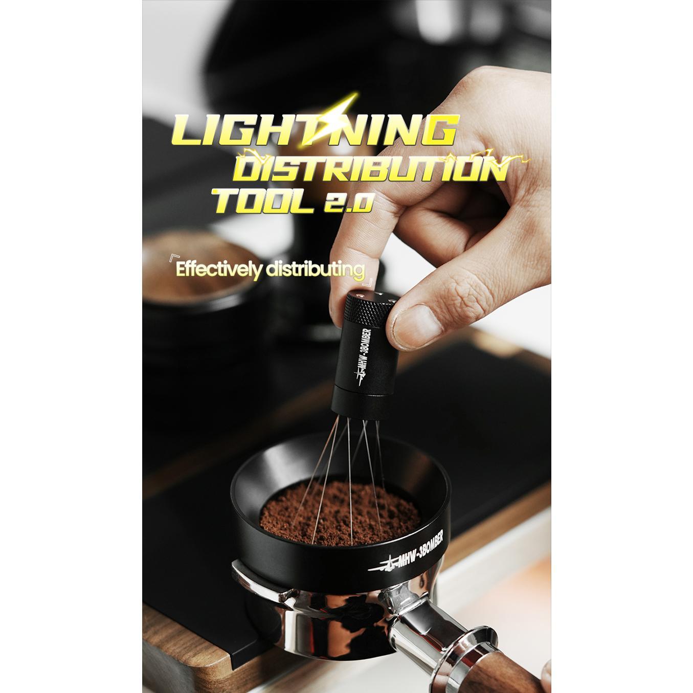 MHW-3BOMBER Espresso Distribution Tool Coffee WDT Adjustable Needles Stirrer with Magnetic Rack Professional Barista Accessories