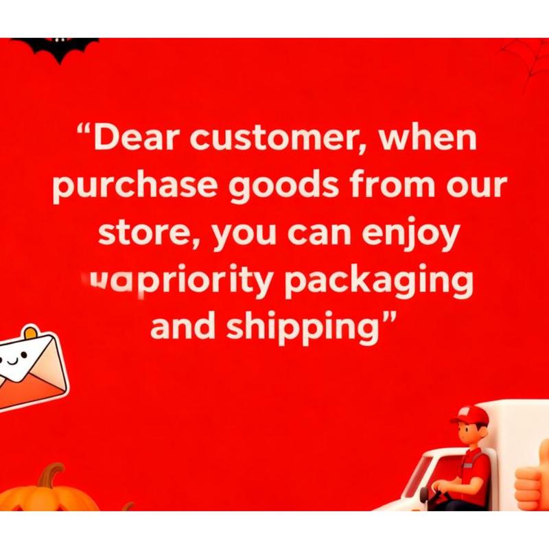 Dear customers, when you purchase clothing items from our store, you can enjoy priority packaging and delivery services.