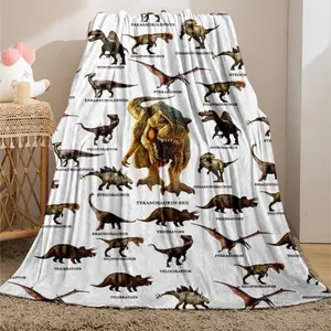 Dinosaur Print Cozy Blanket,Soft Funny Throw Blanket Warm Napping Throw,Room Decor Ideas,Sleeping Bedding Supplies For Home Office Travel,Room Accessories