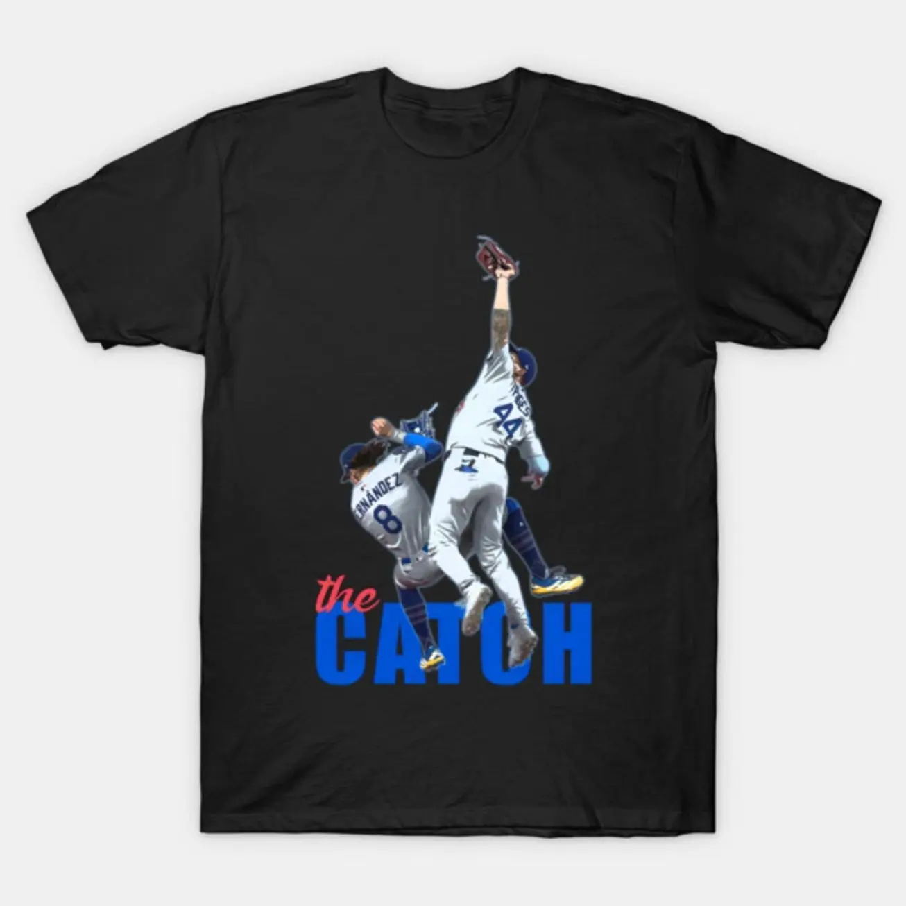 Retro Los Angeles Baseball The Catch Graphic T-Shirt, Vintage Championship Fan Unisex Tee 93V