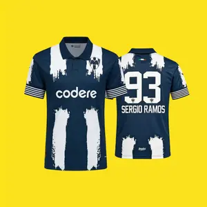 93# Sergid Ramos 2025 Club  Rayados Monterrey Home Short Sleeve Soccer Jersey Fans Version Breathable