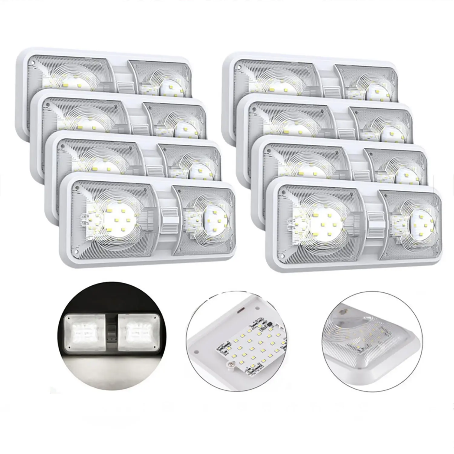 12V Led RV Ceiling Dome Light RV Interior Lighting for Trailer Camper Boat