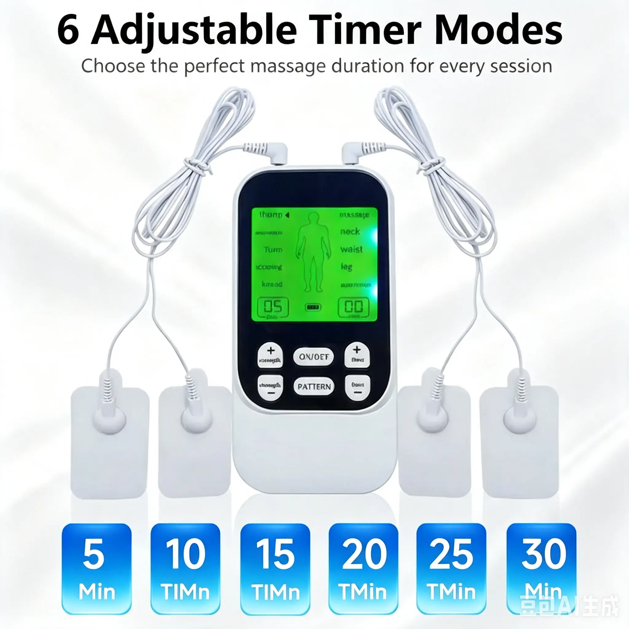 Rechargeable TENS Muscle Massager,10 Massage Modes 30‑Level Intensity,Dual‑Channel Electric Pulse Massager with 10 Pads,Portable Muscle Stimulator for Neck Back Leg Pain Relief,Ideal Gift for Men